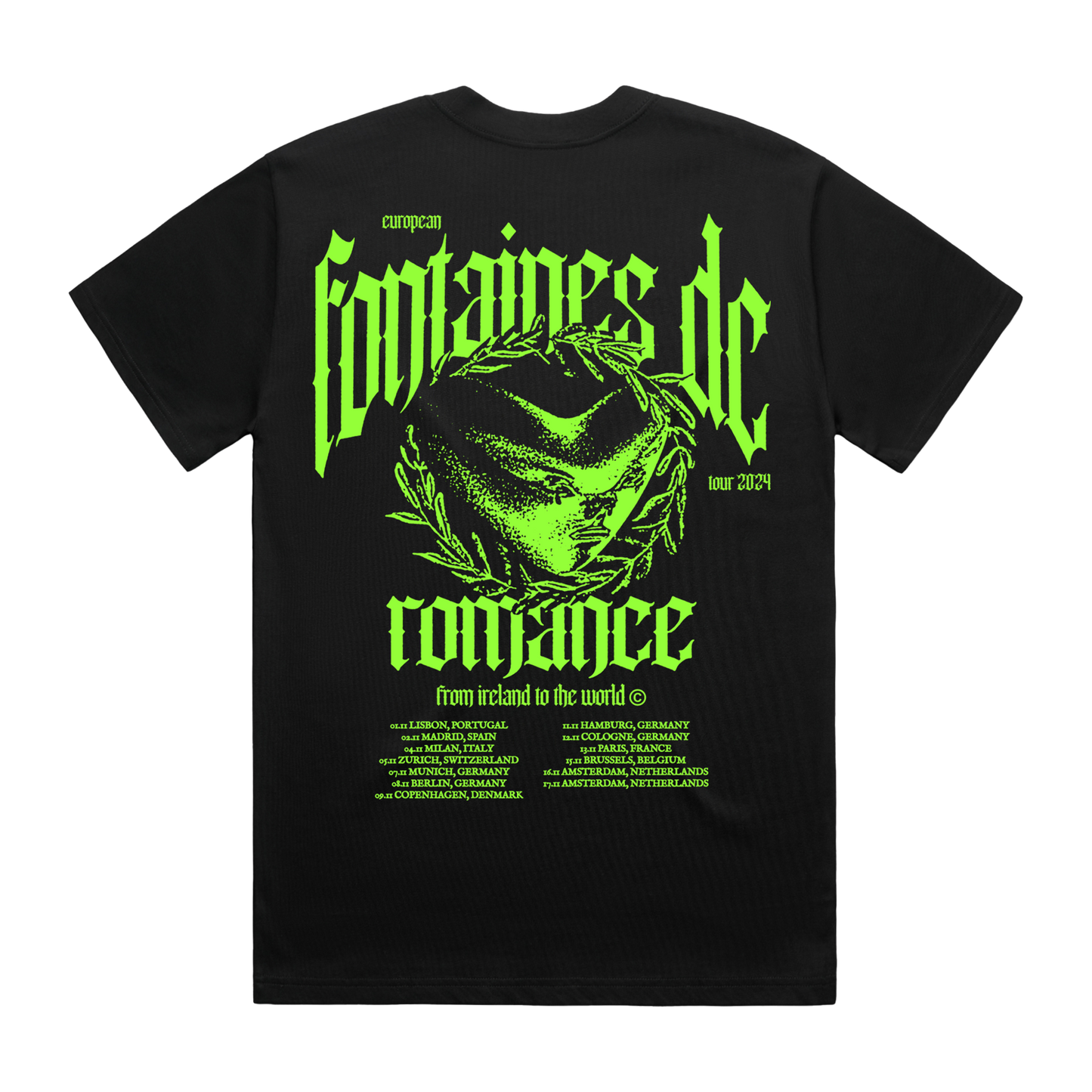 Fontaines D.C. EU Tour Black T-Shirt