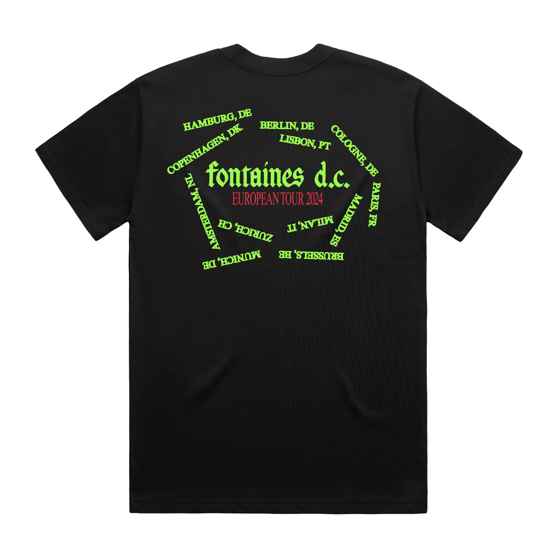 Fontaines D C Gothic Band Logo T Shirt M Fontaines D C Gothic Band Logo T Shirt M