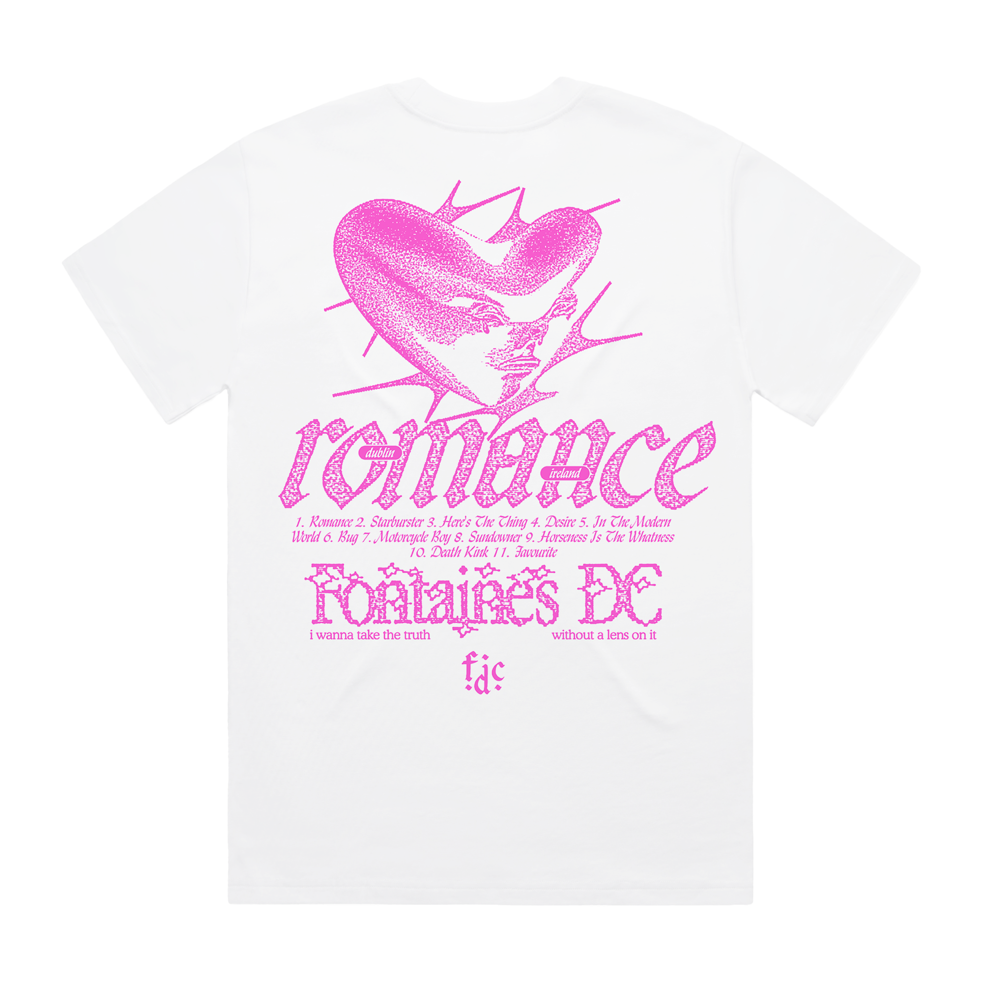 Romance Tracklist White T-Shirt
